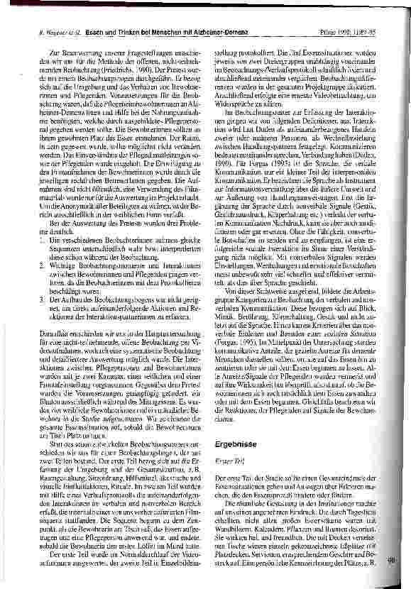 Vorschauseite 2: Essen und Trinken bei Menschen mit Alzheimer-Demenz Eine Interaktionsstudie