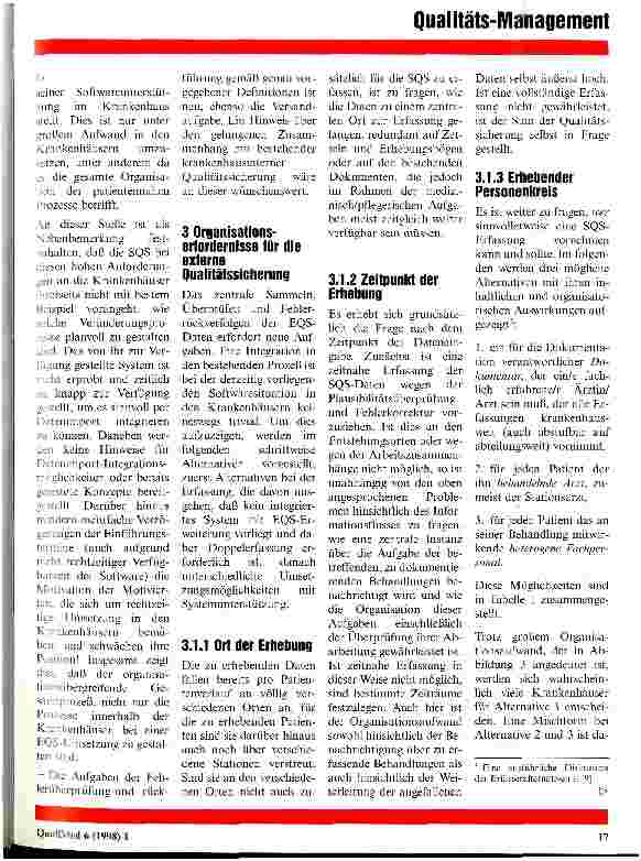 Vorschauseite 5: Qualitätssicherung für Fallpauschalen und Sonderentgelte: Konsequenzen für die Organisation eines Krankenhauses