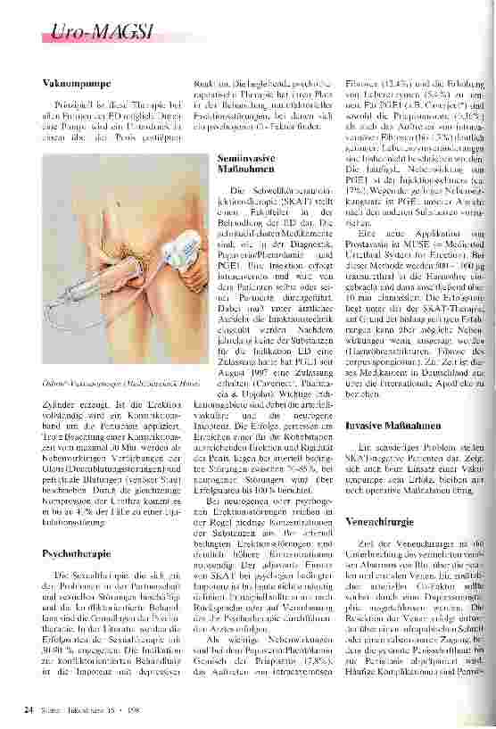 Vorschauseite 2: Erektile Dysfunktion 2. Teil: Therapeutische Möglichkeiten