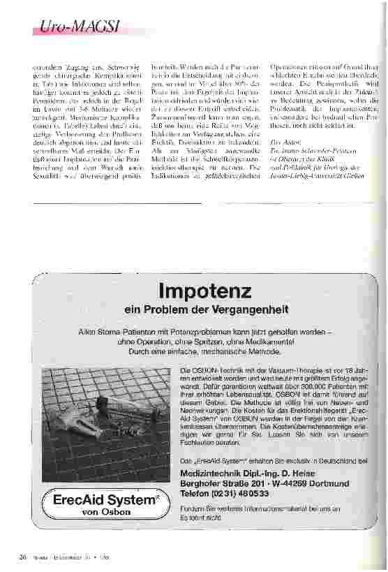 Vorschauseite 4: Erektile Dysfunktion 2. Teil: Therapeutische Möglichkeiten