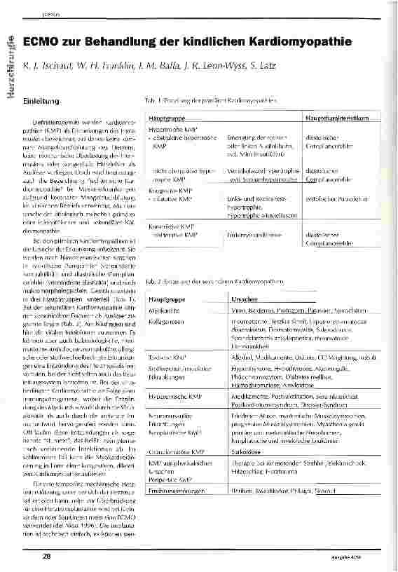 Vorschauseite 1: ECMO zur Behandlung der kindlichen Kardiomyopathie