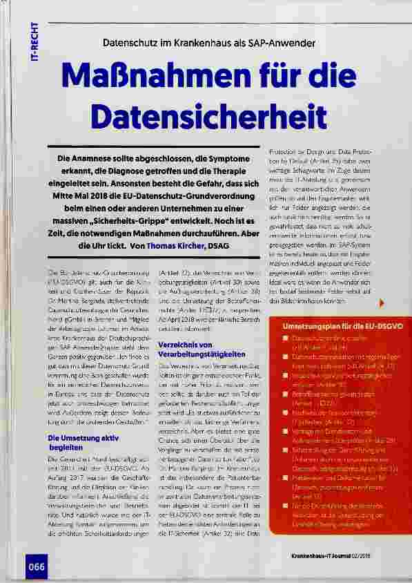 Vorschauseite 1: Maßnahmen für die Datensicherheit
