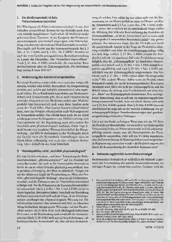 Vorschauseite 2: Der Tragödie vierter Teil: Abgrenzung von Arzneimitteln und Medizinprodukten