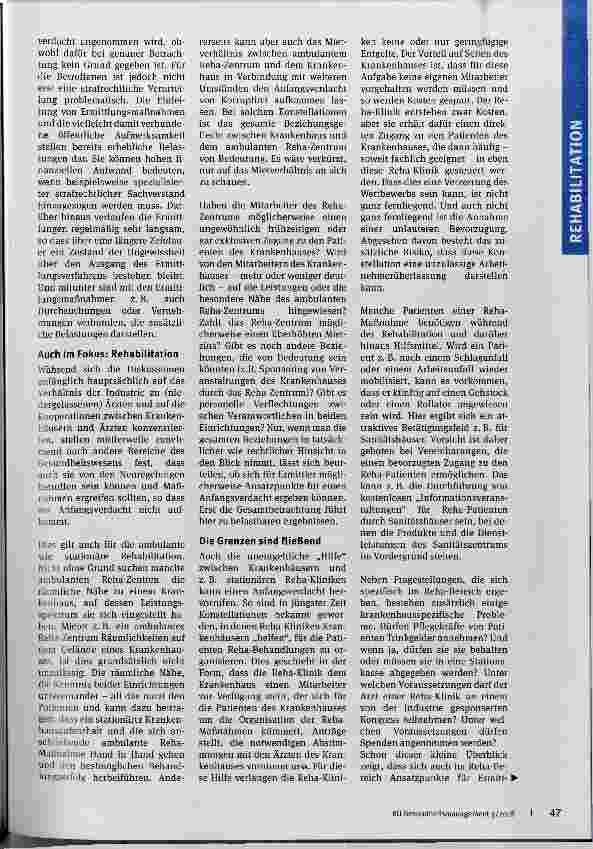 Vorschauseite 2: Antikorruption in Reha-Einrichtungen
