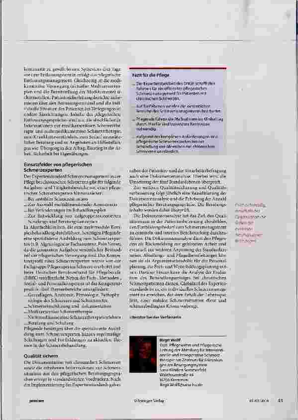 Vorschauseite 3: Pflegerisches Schmerzmanagement
