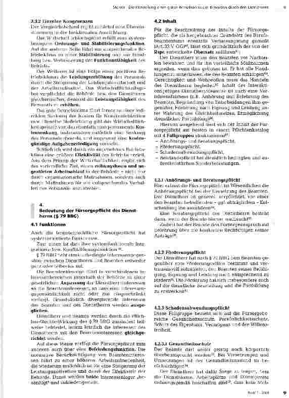 Vorschauseite 6: Die Herstellung eines guten Betriebsklimas in Behörden durch den Dienstherrn -zwangsläufige Folge des Wirtschaftlichkeitsgebots und der Beamtenfürsorge
