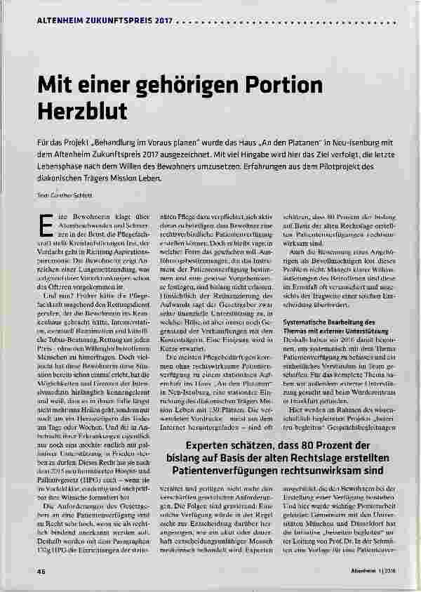 Vorschauseite 1: Mit einer gehörigen Portion Herzblut