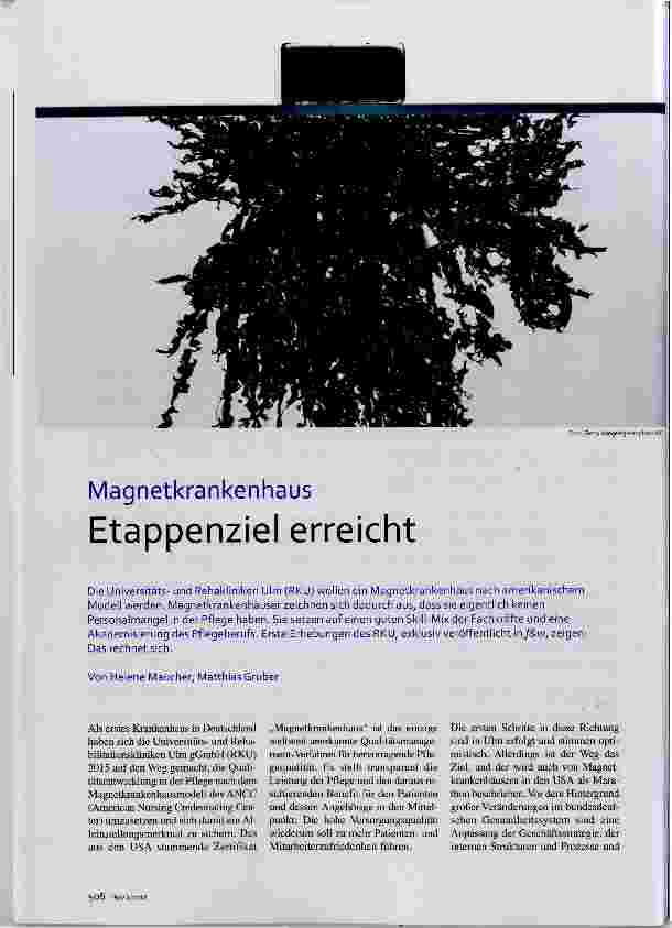 Vorschauseite 1: Magnetkrankenhaus Etappenziel erreicht