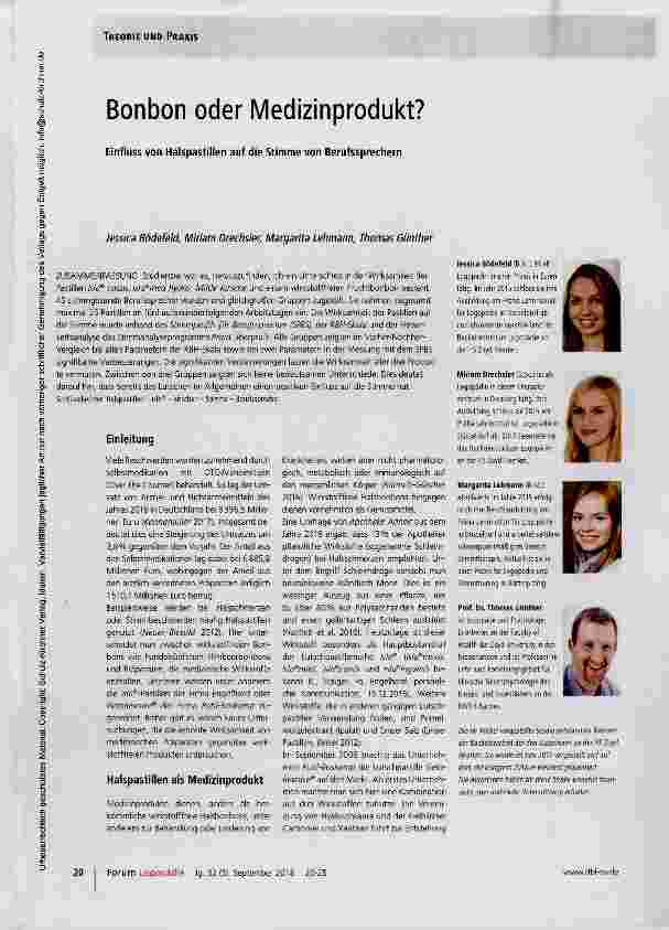 Vorschauseite 1: Bonbon oder Medizinprodukt?