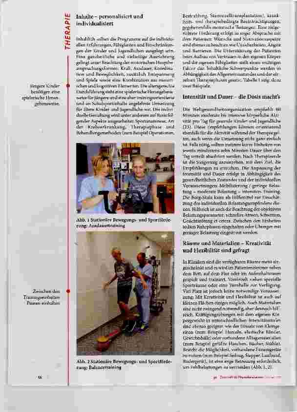 Vorschauseite 3: Bewegungsund Sportförderung in der Kinderonkologie