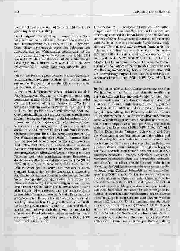 Vorschauseite 6: Bezahlung ärztlicher Behandlungen im Rahmen von Stellvertretervereinharungen