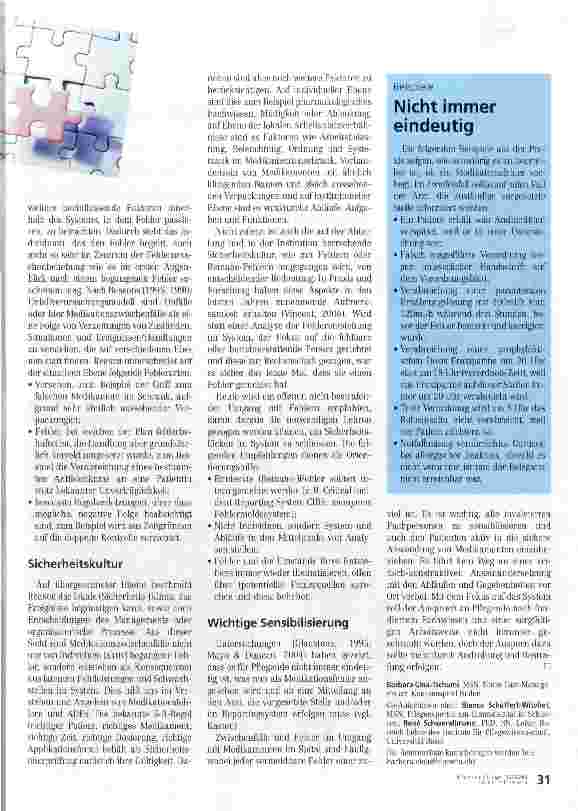 Vorschauseite 2: Pflegende bilden «Sicherheitsbarriere»