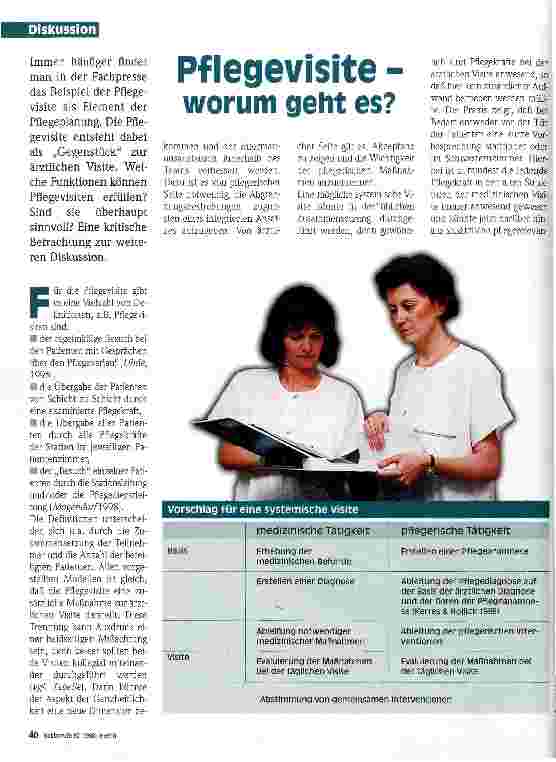Vorschauseite 1: Pflegevisite - worum geht es?