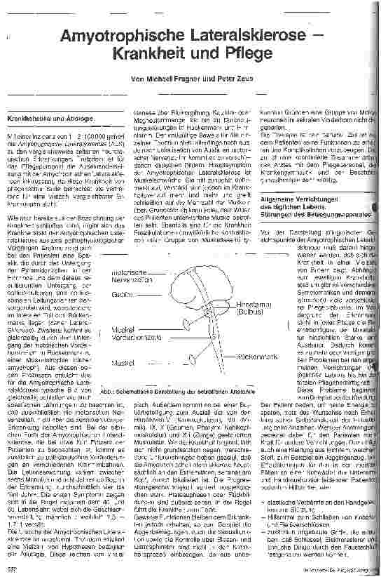 Vorschauseite 1: Amyotrophische Lateralsklerose Krankheit und Pflege