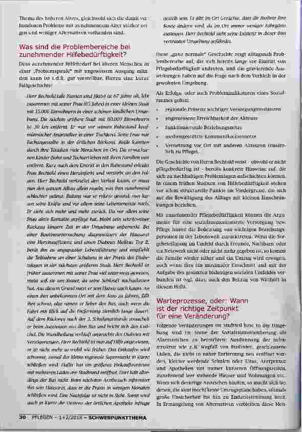 Vorschauseite 3: PFLEGEBEDÜRFTIGKEIT UND SOZIALRAUMORIENTIERUNG