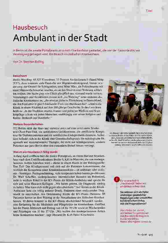 Vorschauseite 1: Ambulant in der Stadt