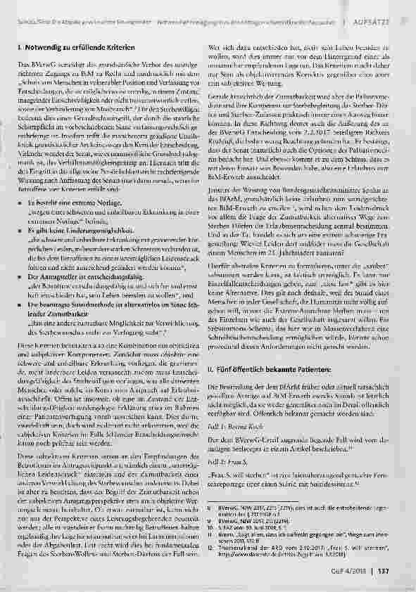 Vorschauseite 3: Die Abgabe gewünschter Tötungsmittel Notwendige Erwägungen zu den Anträgen schwerstkranker Menschen