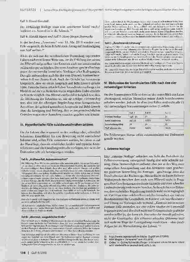 Vorschauseite 4: Die Abgabe gewünschter Tötungsmittel Notwendige Erwägungen zu den Anträgen schwerstkranker Menschen
