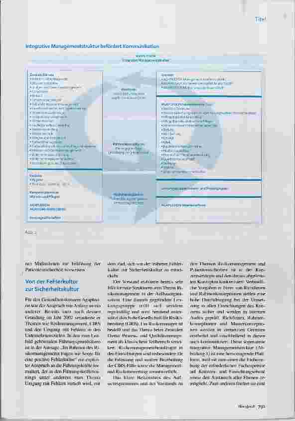 Vorschauseite 2: Patientensicherheit als Unternehnnensziel