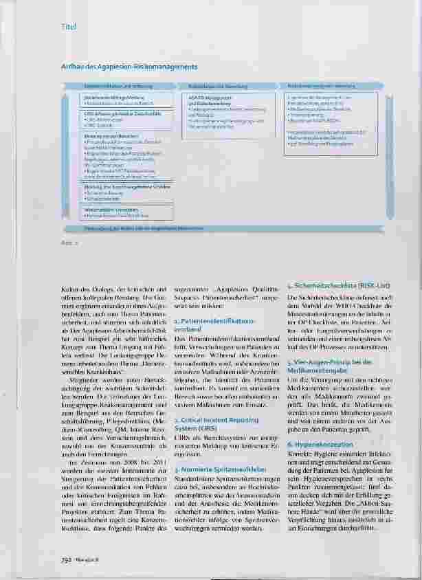 Vorschauseite 3: Patientensicherheit als Unternehnnensziel