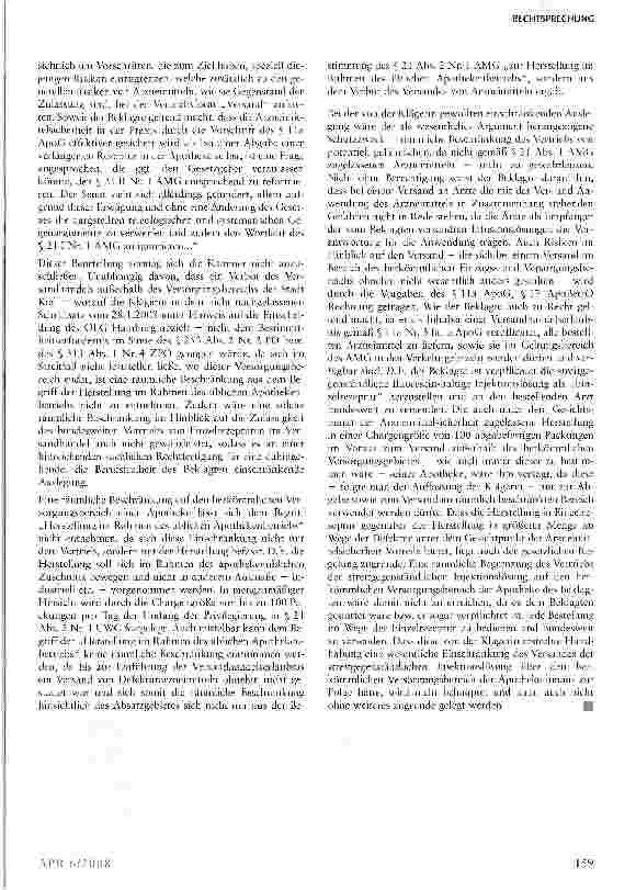 Vorschauseite 5: Versandhandelserlaubnis für Defekturarzneimittel