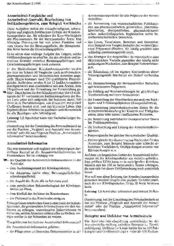 Vorschauseite 4: Leistungskriterien einer Krankenhausapotheke