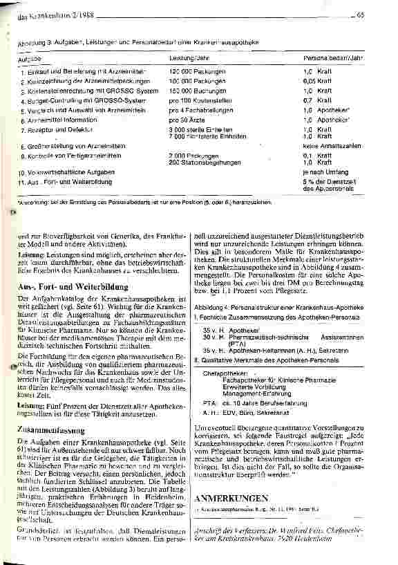 Vorschauseite 6: Leistungskriterien einer Krankenhausapotheke