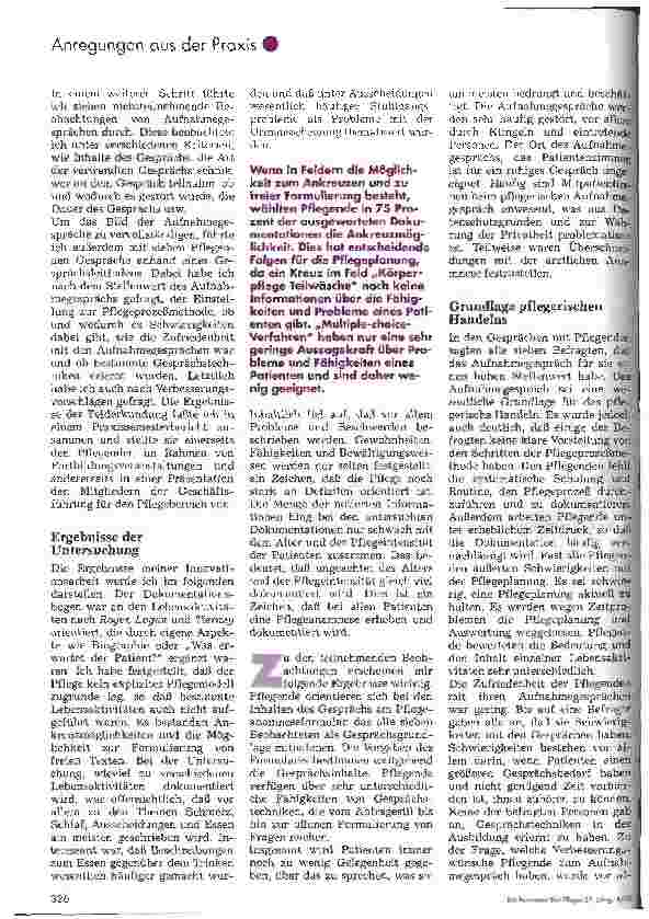 Vorschauseite 2: Das pflegerische Aufnahmegespräch Eine Arbeit aus dem Praxissemester