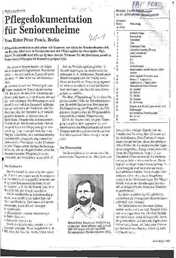 Vorschauseite 1: Pflegedokumentation für Seniorenheime