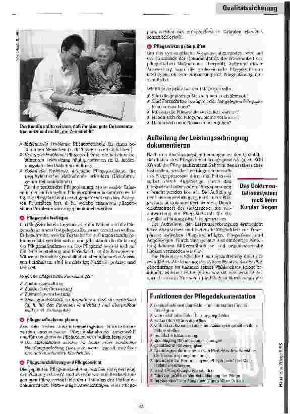 Vorschauseite 3: Pflegedokumentation Informationsmedium mit zentraler Bedeutung