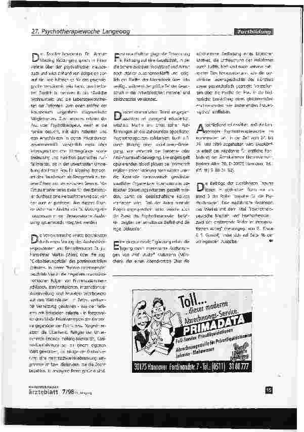 Vorschauseite 4: Psychotherapie in der Medizin