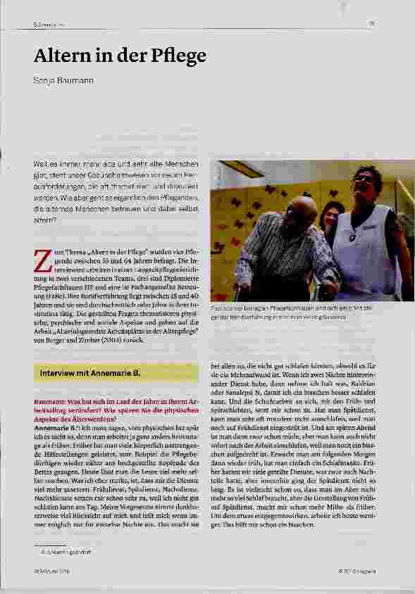 Vorschauseite 1: Altern in der Pflege