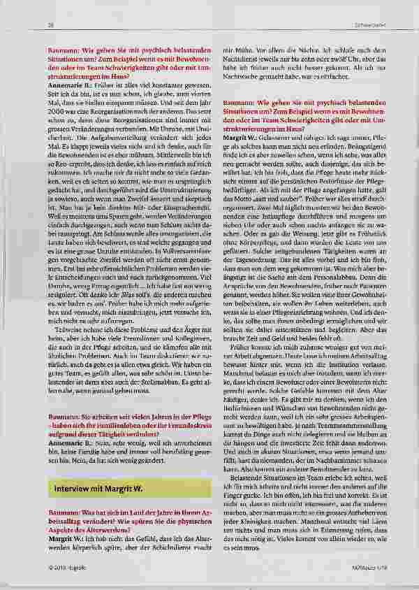 Vorschauseite 2: Altern in der Pflege