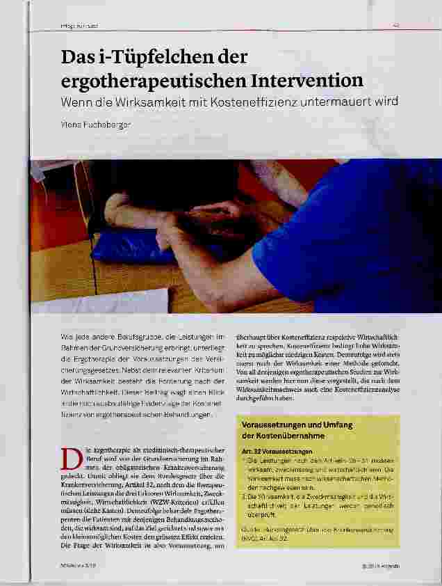 Vorschauseite 1: Das i-Tüpfelchen der ergotherapeutischen Intervention