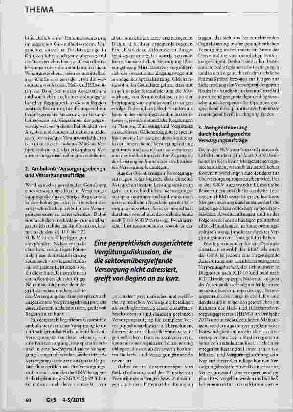 Vorschauseite 2: Eckpunkte eines bedarfsorientierten ambulanten Vergütungssystems im Rahmen regionaler Versorgungssteuerung