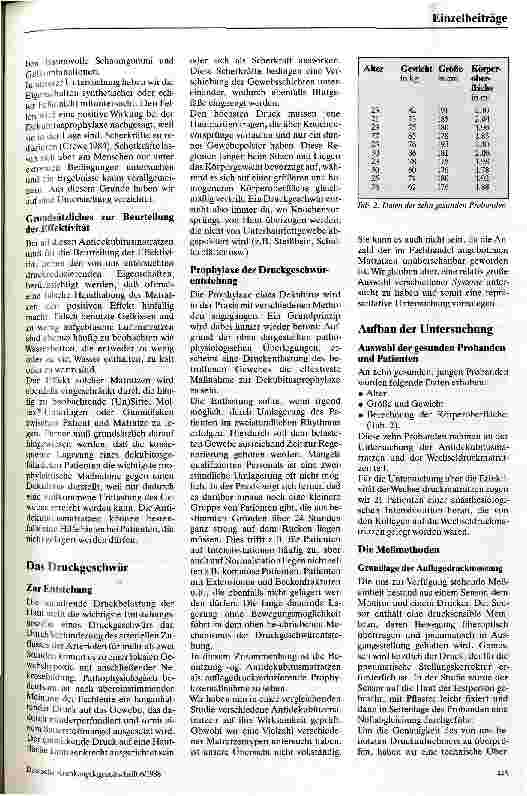 Vorschauseite 3: Die Effektivität von Antidekubitusmatratzen