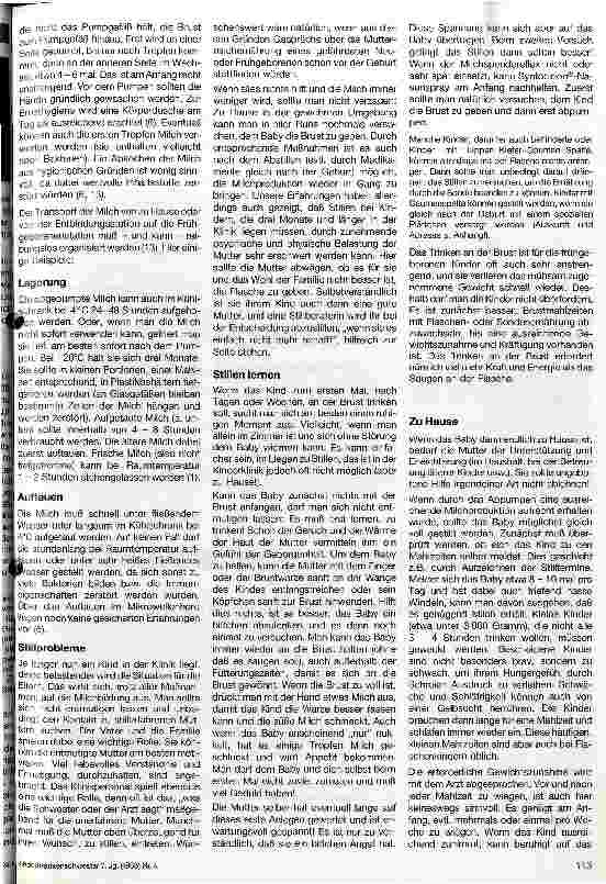 Vorschauseite 2: Das Stillen von frühgeborenen Kindern