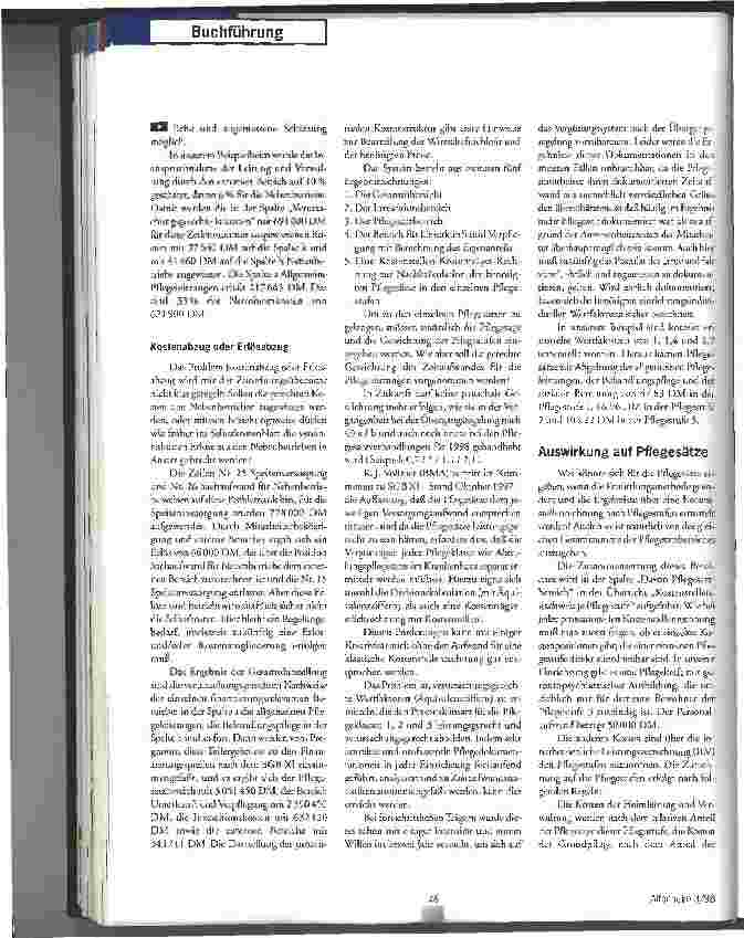 Vorschauseite 6: Geordnete Verhältnisse Erstellen einer Kostenträgerübersicht