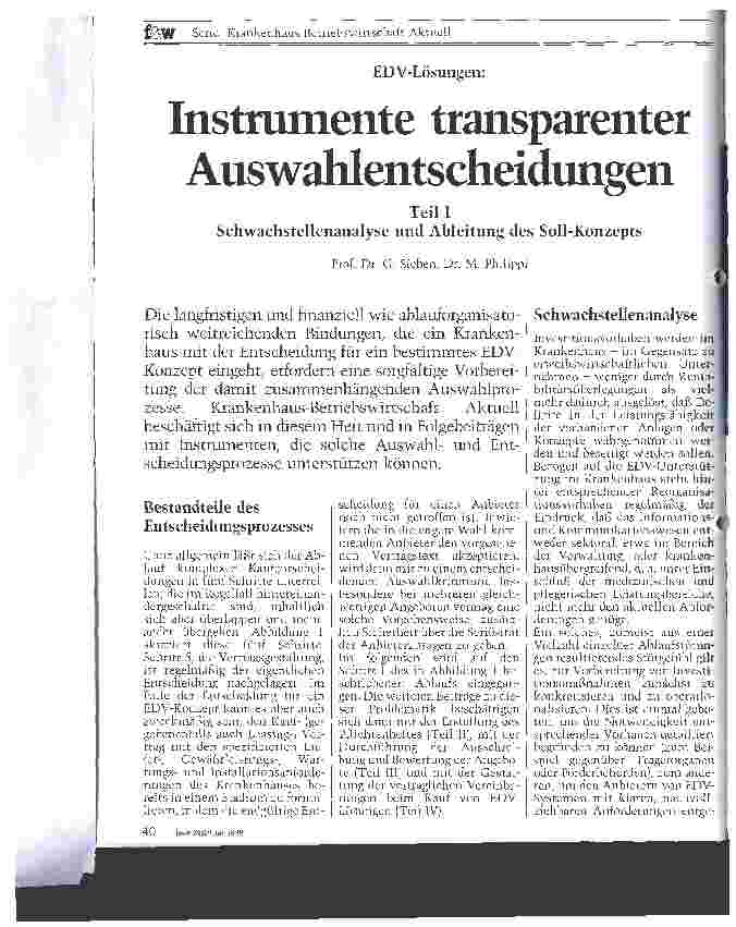 Vorschauseite 1: Instrumente transparenter Auswahlentscheidungen
