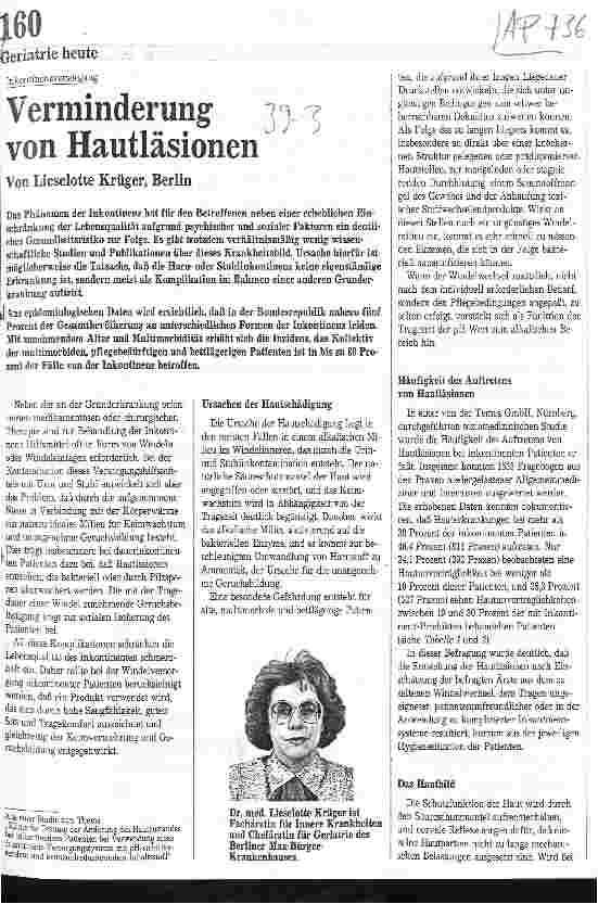 Vorschauseite 1: Verminderung von Hautläsionen