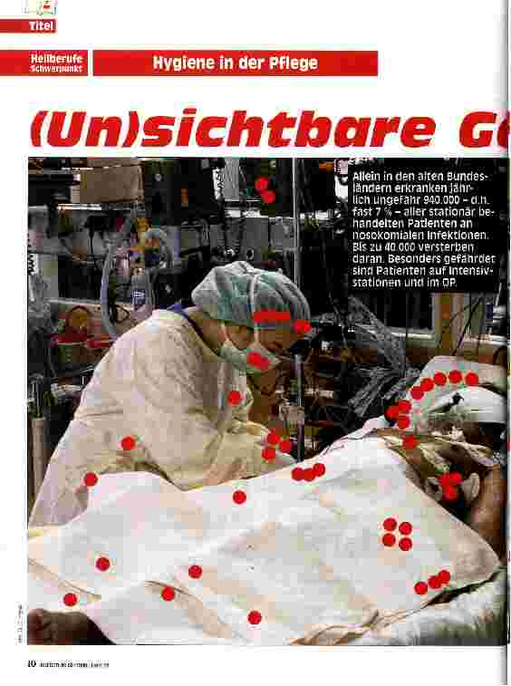 Vorschauseite 1: (Un)Sichtbare Gefahr Hygiene in der Pflege