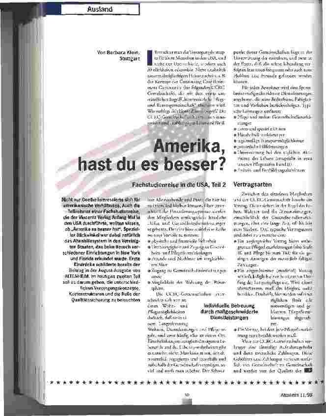 Vorschauseite 1: Amerika, hast du es besser? Fachstudienreise in die USA (Teil 2)