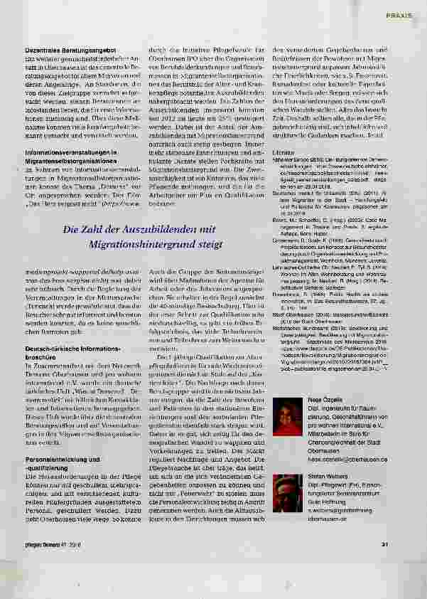 Vorschauseite 4: Auf dem Weg zur interkulturellen Öffnung der Pflege