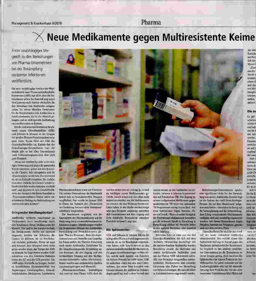 Vorschauseite 1: Neue Medikamente gegen Multiresistente Keime