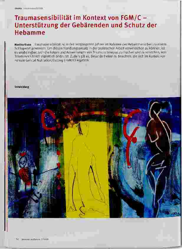 Vorschauseite 1: Traumasensibilität im Kontext von FGM/C Unterstützung der Gebärenden und Schutz der Hebamme