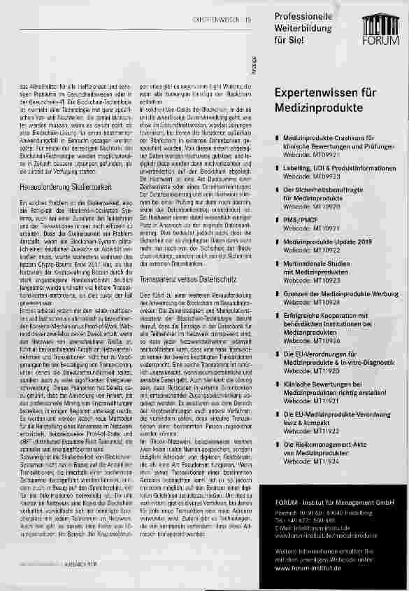Vorschauseite 4: Blockchain im Gesundheitswesen