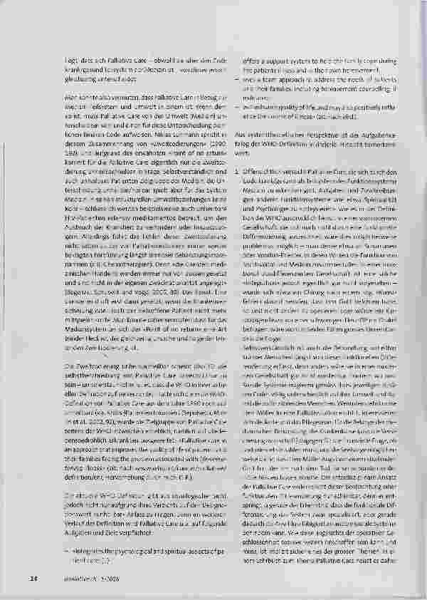 Vorschauseite 3: Die Grenzen der Palliative Care aus Sicht der Theorie sozialer Systeme
