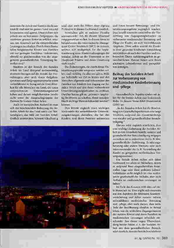 Vorschauseite 4: Situation von medizinischer Kinderbetreuung und -pflege im Kosovo und deren Implikationen für die Soziale Arbeit