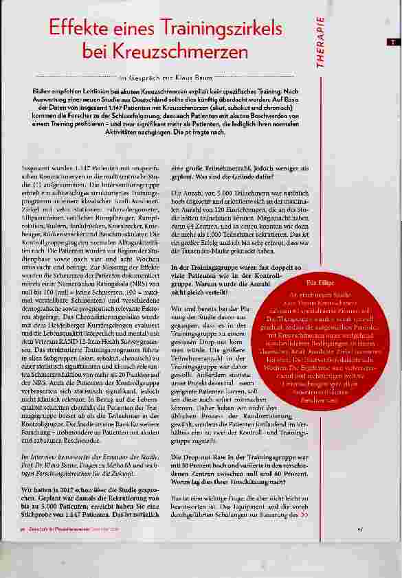 Vorschauseite 2: Effekte eines Trainingszirkels bei Kreuzschmerzen