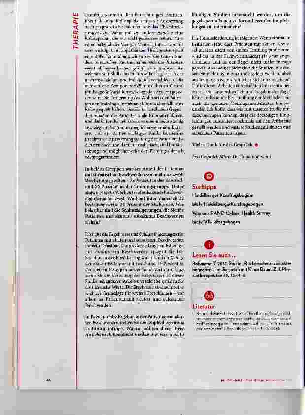 Vorschauseite 3: Effekte eines Trainingszirkels bei Kreuzschmerzen